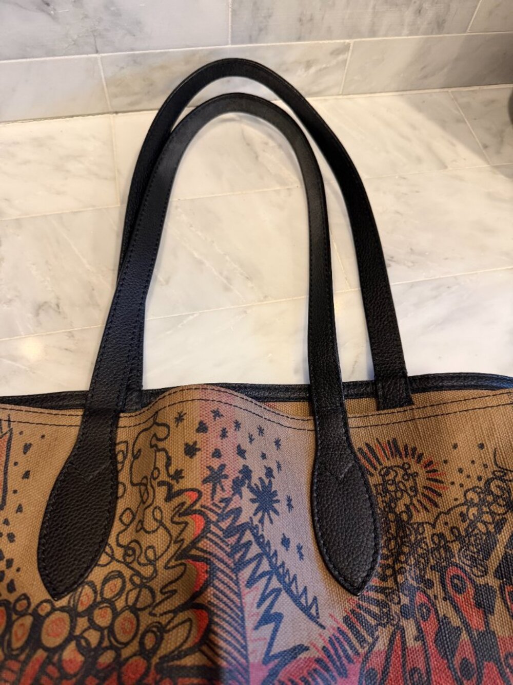 Burberry Reversible Canvas Tote – London Print - Picture 7 of 14